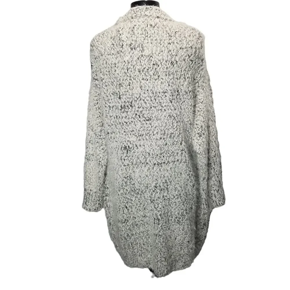 Anthropologie Verte Sweater Open Front Cardigan Sweater Eyelash Knit Cream